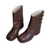 French Retro Brown Short Boots Women's 2025 New Platform Maillard Western Cowboy Boots Tube Boots Martin Boots