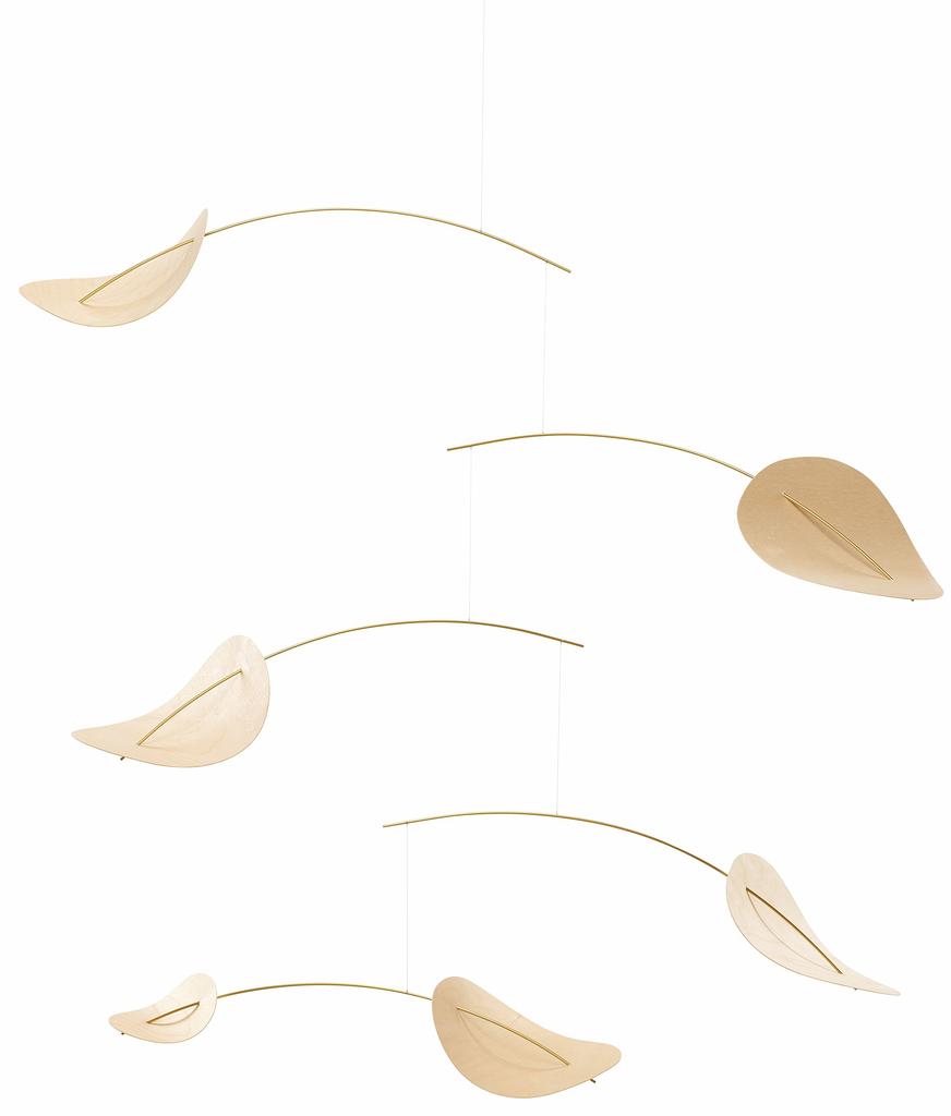 Flensted Interior Nordic Decorative Drifting with Presentation Baby Gift [Officially Imported] Mobile, Ornament, Art, Clouds, Natural, FSM130170, Box,