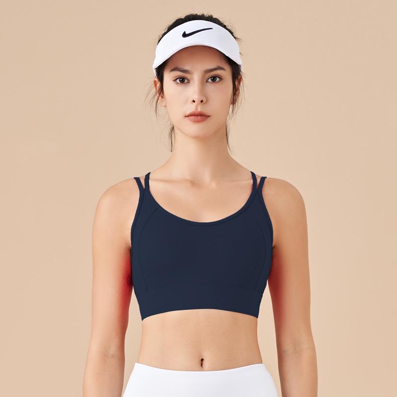 

Женский спортивный бюстгальтер с высокой степенью поддержки и защитой от ударов для фитнеса, бега и йоги - красивый дизайн спины M