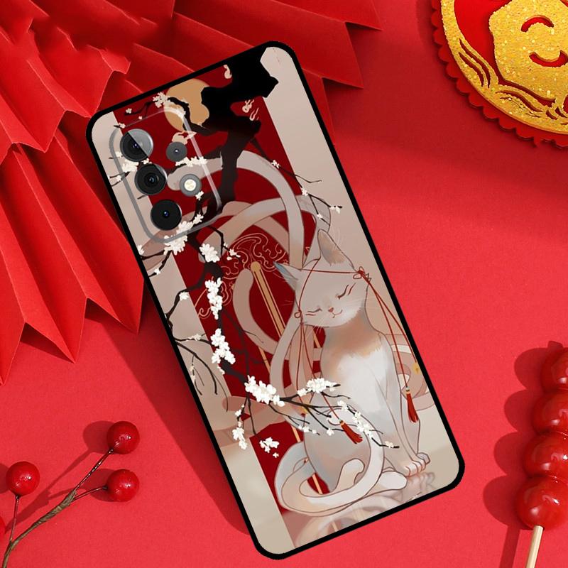 Kitsune Fox Japanese Art Case For Samsung Galaxy M34 M54 M32 M52 M15 M11 M12 M13 M14 M06 M16 M36 M56 M31 M53 M35 M55