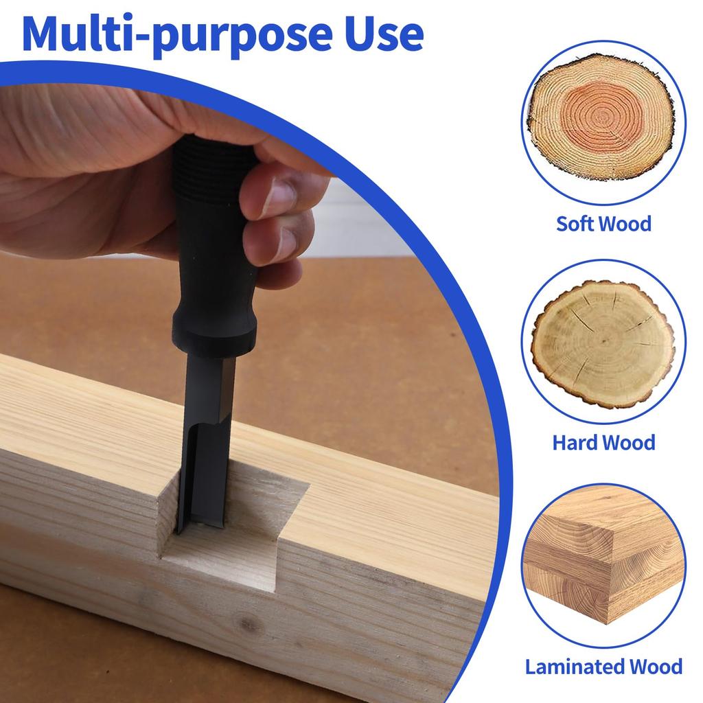 Chrome Vanadium Steel Right Angle Wood Chisel 90° Hinge Mortise Carving Grooving Tool for Woodworking