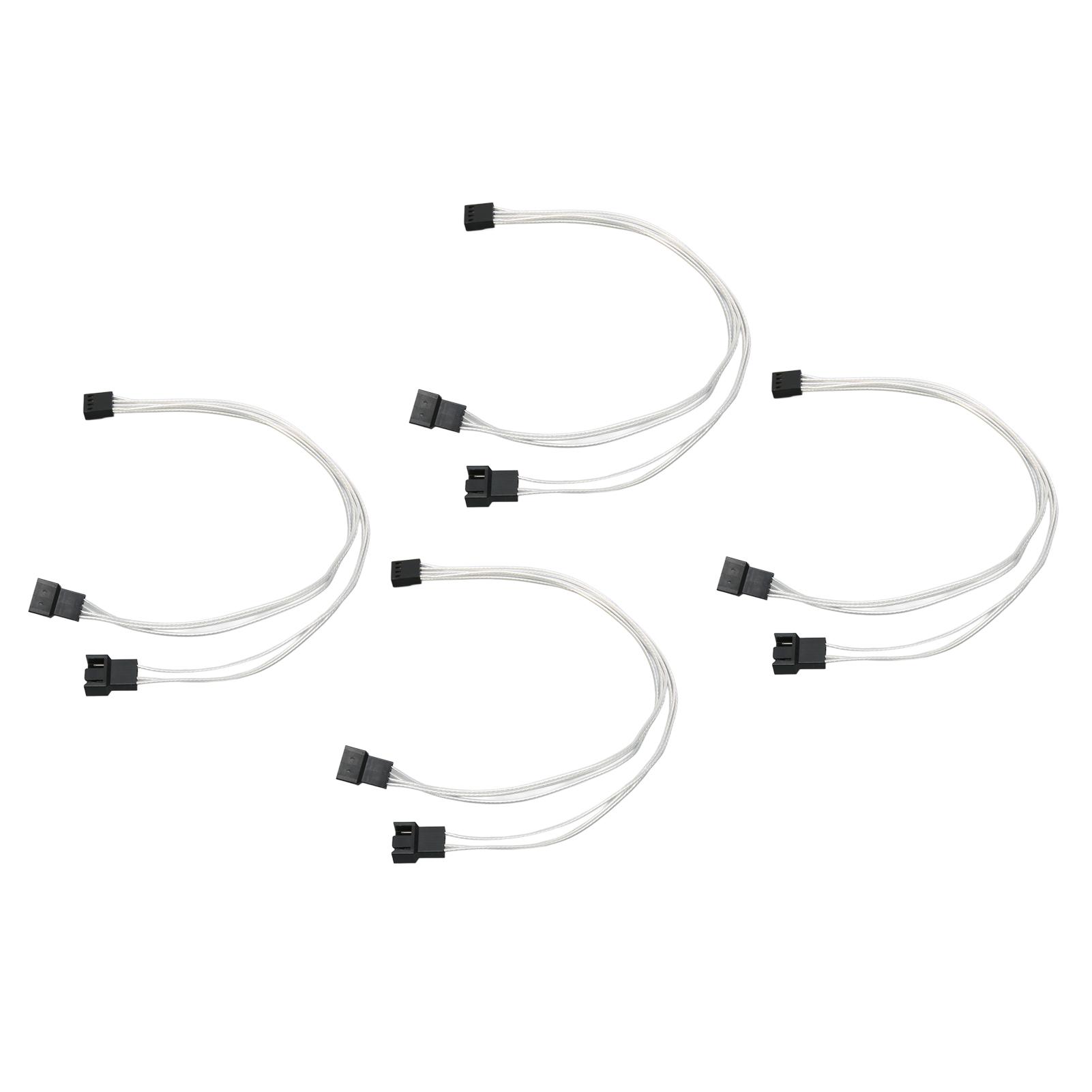 

4 шт. удлинительный кабель для PWM-вентилятора, 4-контактный посеребренный медный провод, удлинительный кабель для ПК-вентилятора для охлаждения ПК