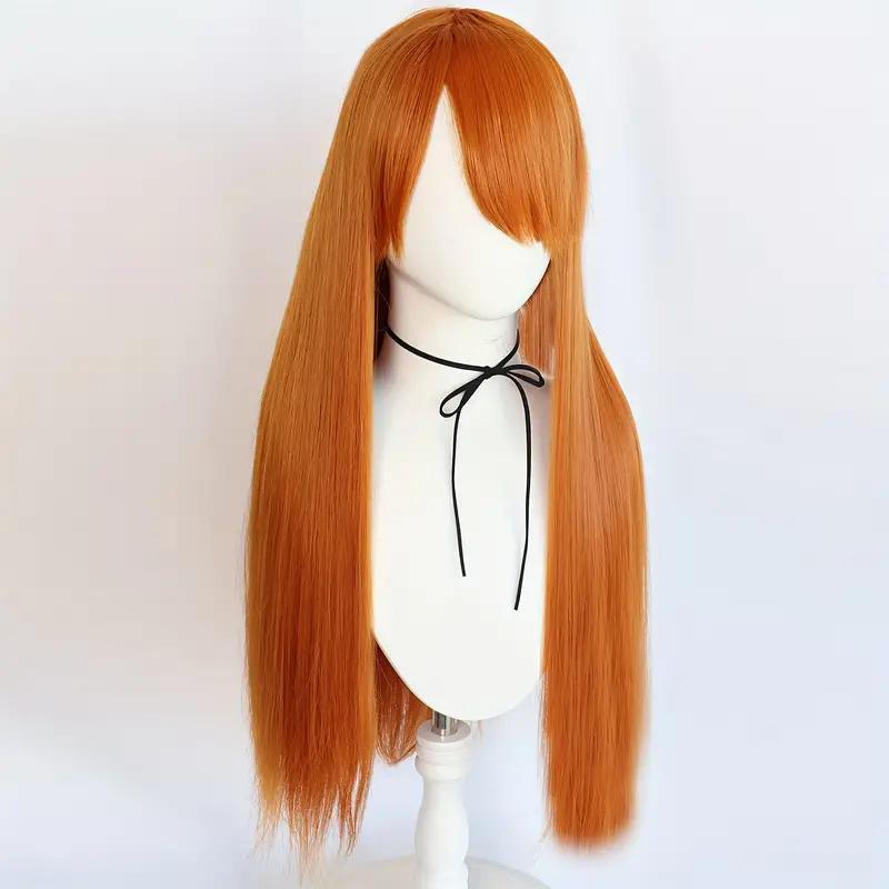 Professional Hair Hair Hair Hair Wig Wig Hair Long Black Imitation Scalp Button Net 60cm Role-playing Props Suitable for Cosplay Enthusiasts,