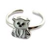 Children's Silver Ring 'Polar Bear' White (rhodium) - 9x8 Mm