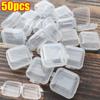 Großhandel Mini Square Aufbewahrungsbox Transparent Kunststoff Flip Cover Kleine Fall Pille Schmuck Ohrringe Staubdichte Aufbewahrung Pack Boxen