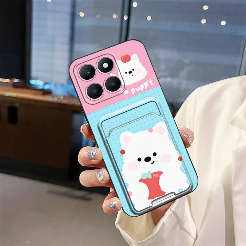 Ochronne etui na telefon z kieszonką na karty Dla Honor X6a/X6a Plus Przeciwpyłowe Wstrząsoodporne Graffiti Odporne na uderzenia Trwałe Odporne na zabrudzenia