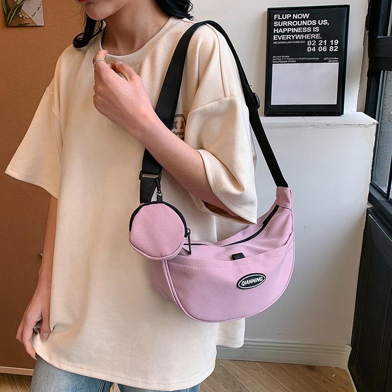 Trend versatile dumplings diagonal span bag niche sports leisure couple bag men's and women's shoulder bag personalized messenger bag