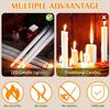 Pack of 6 LED Flameless Taper Candles Battery Operated Flickering Window Candle for Christmas Wedding Church Decor Party Supplie