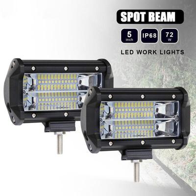 LED Headlights 72W Off Road LED Bar Spot Led Beam Fog Lamp Daytime Running Light Work Light