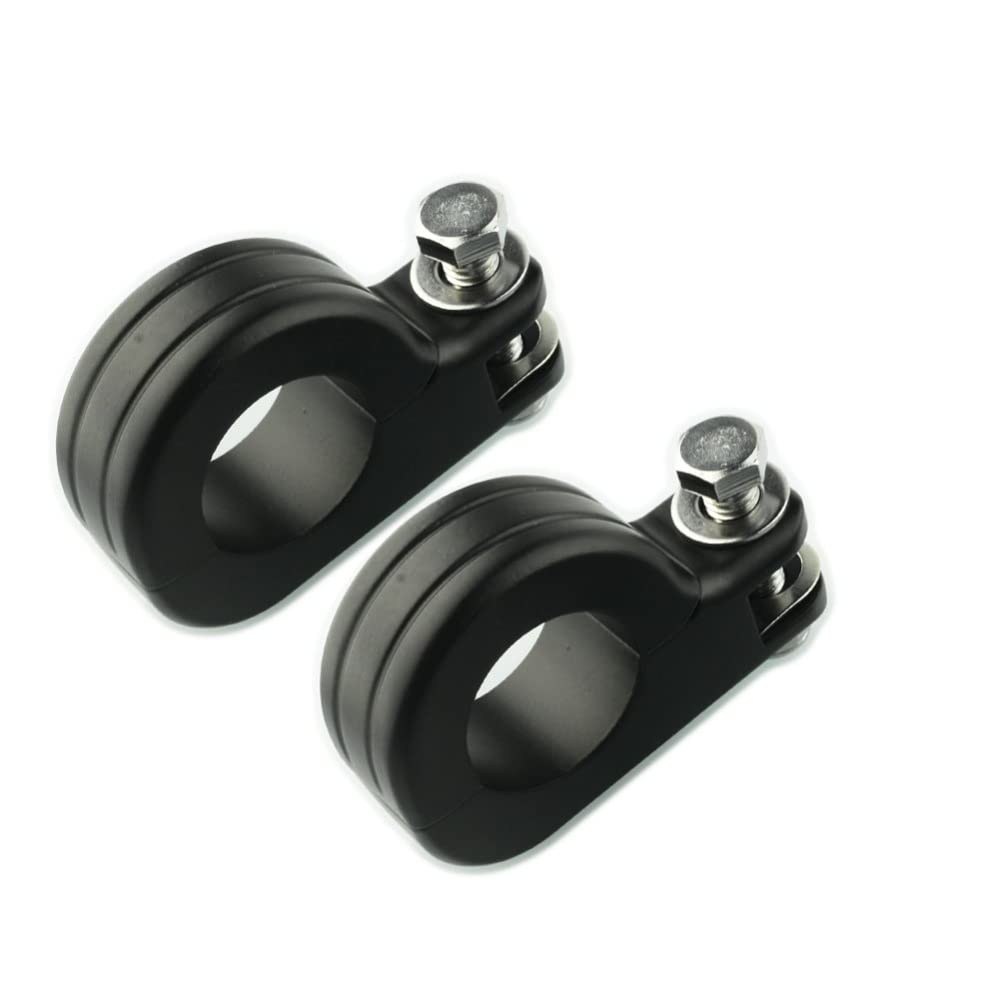 YIBO 38mm Clamp Bracket for Engine Highway and Harley Clamp Fits Most Motorcycles 1.5" Guards, Pegs, Brackets, (Black)