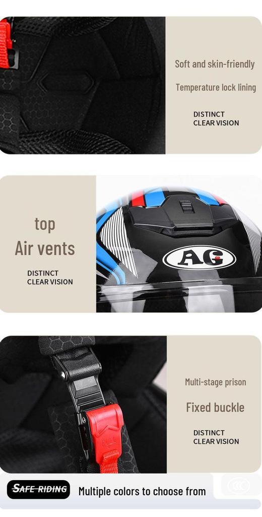 3C Certified Unisex Electric Motorcycle Helmet, All-Season, Winter Warmth
