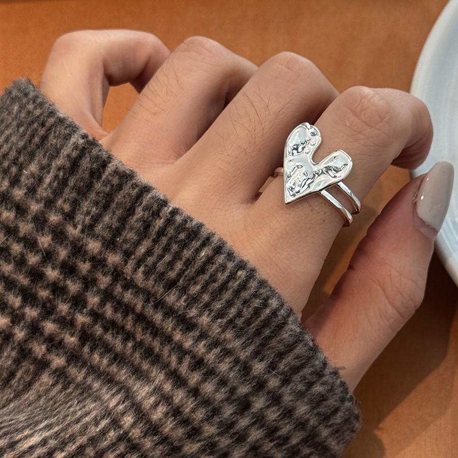 2025 New Luxe Retro Open Ring In S925 Sterling Silver with Double Pearls for Women