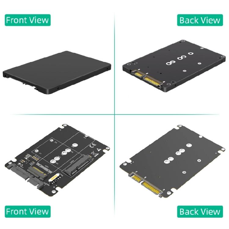 M.2 NGFF Msata SSDs To SATA3.0 2.5inch SSDs Enclosure Hard Disk Case Enclosure M.2 SSDs Adapter for 2230 2242 2260 2280