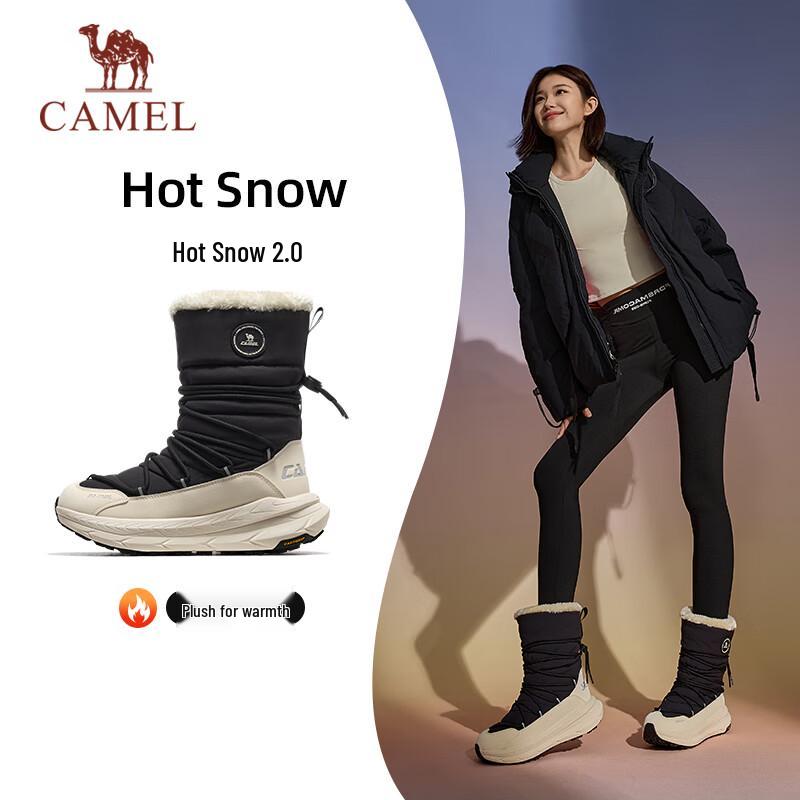 CAMEL Women's Fur-Lined High-Top Snow Boots