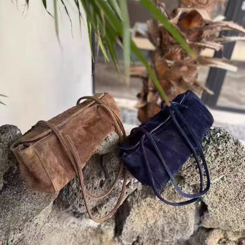 Blue baguette bag spring new Korean niche design casual commuter armpit bag темно-синий