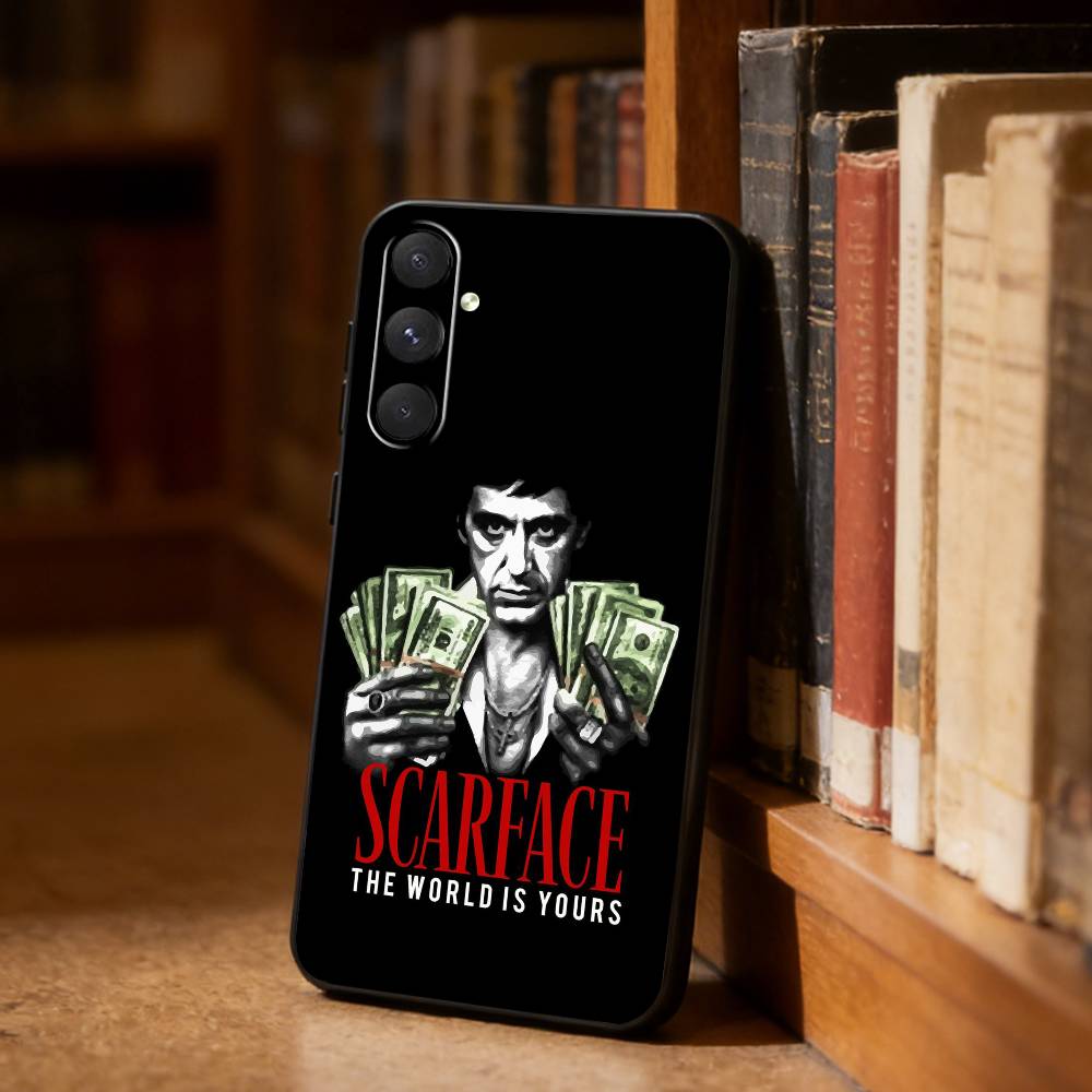 W-Scarfaces-1983 Film  Phone Case For Samsung S26,S25,S24,S23,S22,S21,Ultra,Plus,FE Black Soft Cover