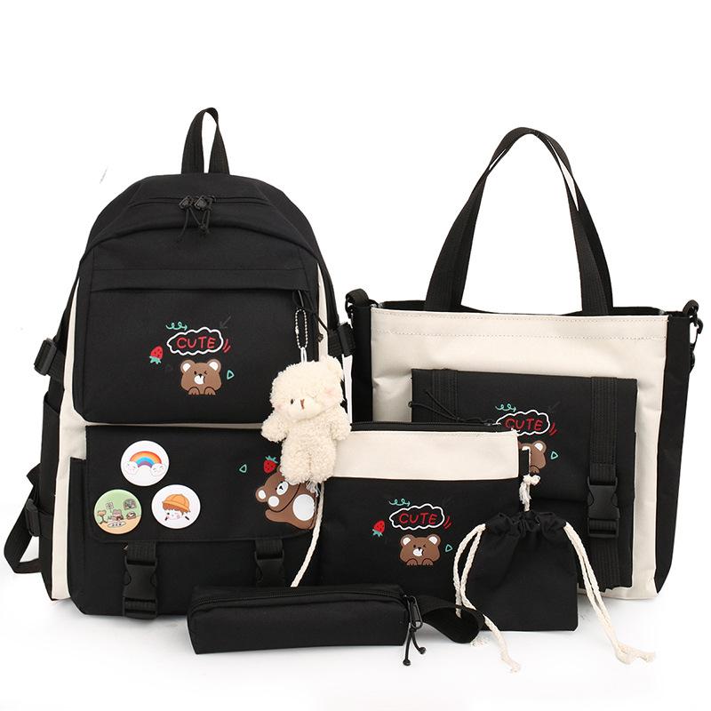 Backpack for Primary and Secondary School Students with Large Capacity Multi piece Backpack for Cute Junior High School Students