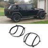 2 Stück Eisen Metall Rücklicht Rückleuchtenabdeckung Schutz passend für Jeep Wrangler JK 20072017Schwarz