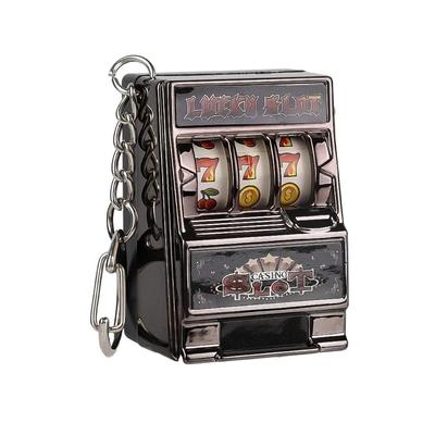 Mini Portachiavi Slot Machine da Gioco Creativo Arcade Tascabile Frutta Jackpot Fortunato Gadget Giocattolo Antistress Divertenti Giochi Portachiavi Anello