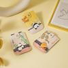 Cartoon Laminated Concealed Mini Card Wallet Rfid Blocking Pull-Out Type Id Card Holder 4 Card Pockets Pu Leather Purse