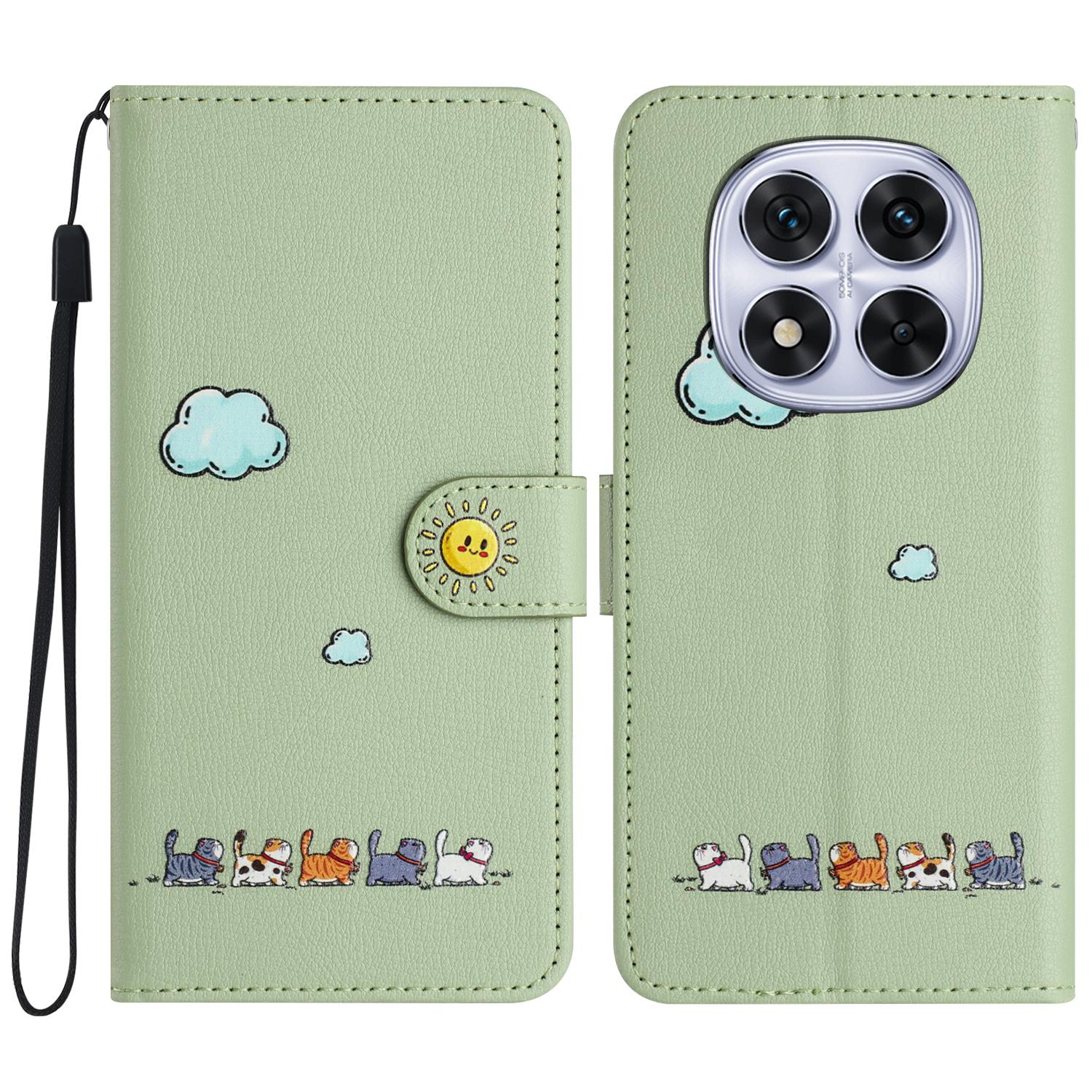 

Милый кожаный чехол-кошелек с картами Solt для Xiaomi Redmi Note 14 Pro 5G 13 Plus 12 13T 14T 14C POCO X7Pro X6 с откидной крышкой и подставкой For Poco X6 зелёный