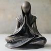 Alien Statue Meditation Yoga Alien Figure Resin Sculpture for Desktop Decor Home Indoor Outdoor Patio Lawn Yard Collectable Gift