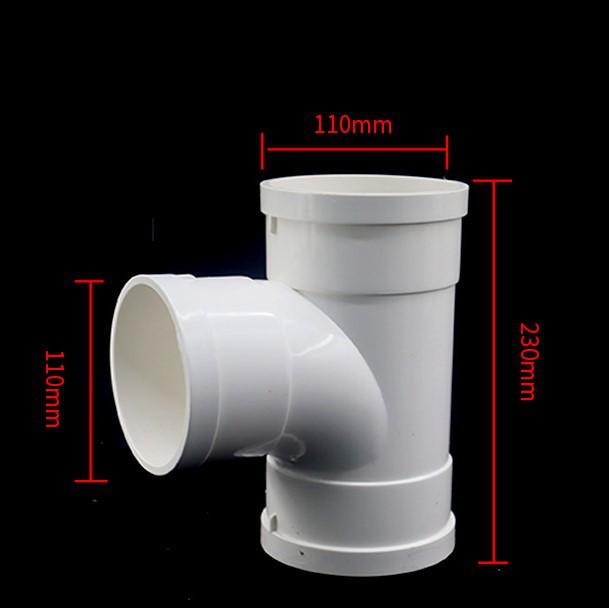 PVC Redukční T-kus s inspekčním otvorem a hrdlem/trnem