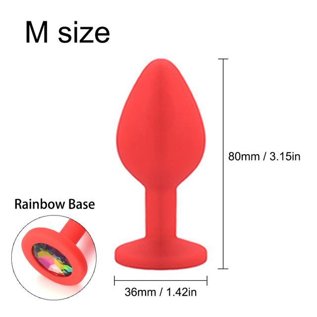 Big 3 Sizes Sex Shop Adult Silicone Jewelry Anal Trainer Sex Prostate Back Yard Toy Anal Butt Plug for Women Man Couple
