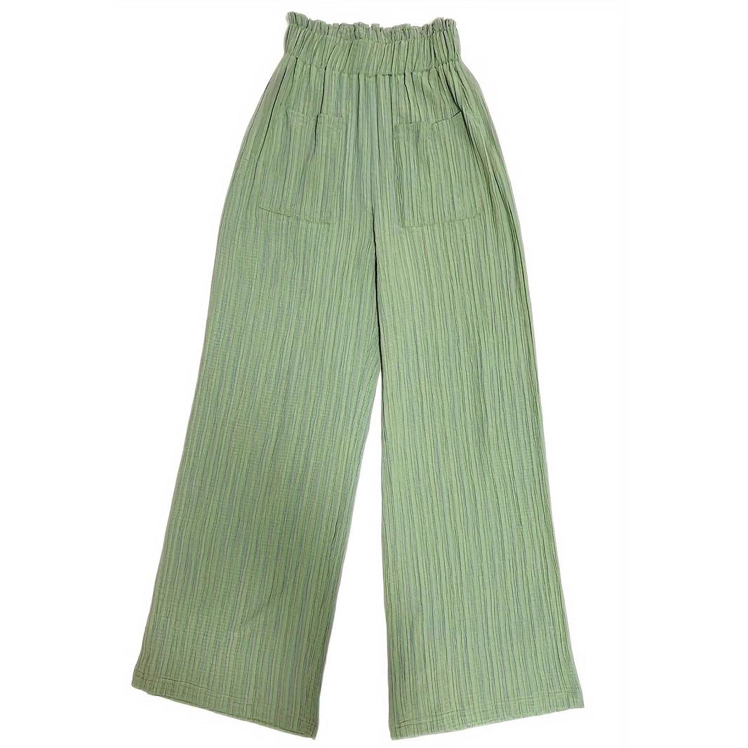 

Women s Solid Color Casual Straight Pants S