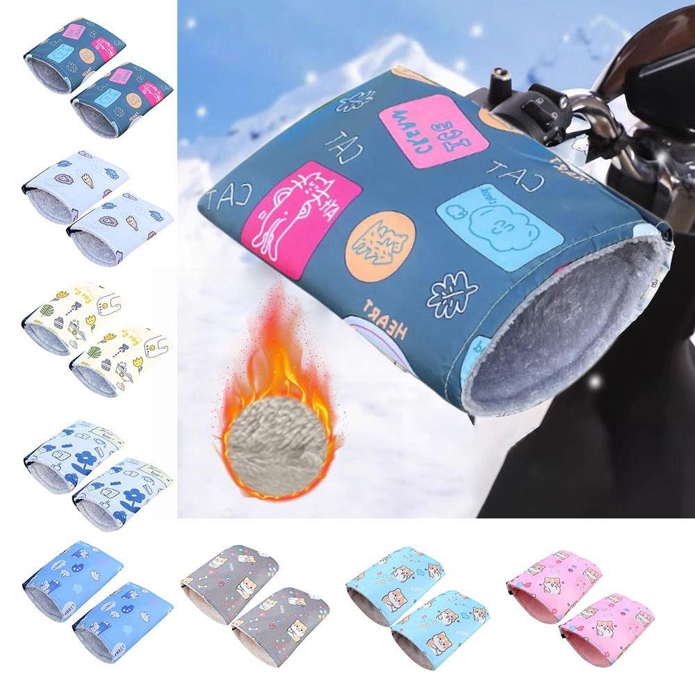 Coldproof Waterproof Windproof Electric Vehicle Warm Gloves Thickened Handle Covers  Autumn Winter