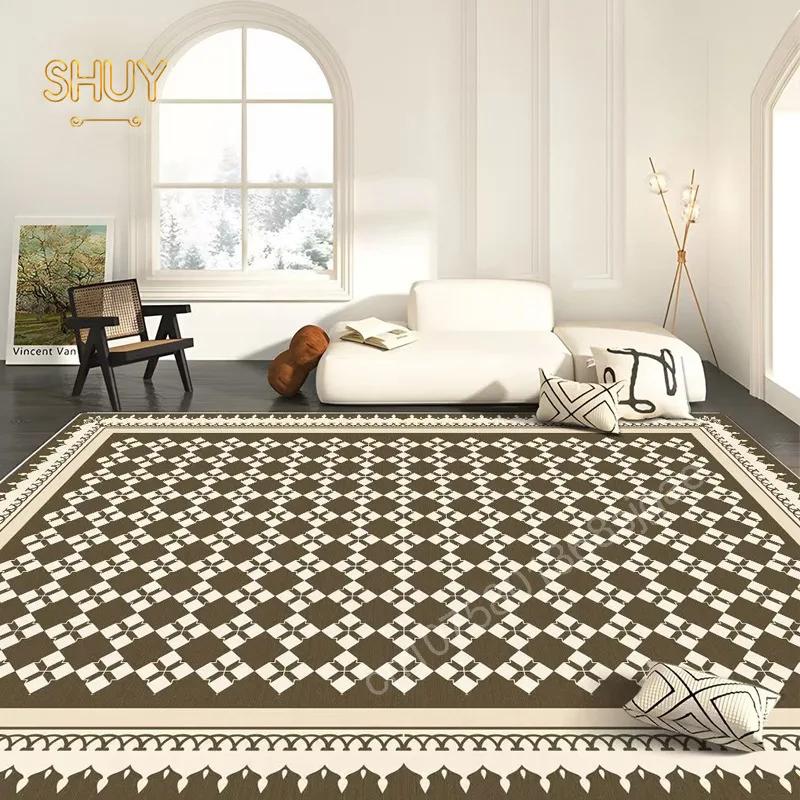 Nordic Style Black and White Carpet Large Area Living Room Decoration Luxury Home Decor Carpets Sofa Table Non-slip Custom Rug