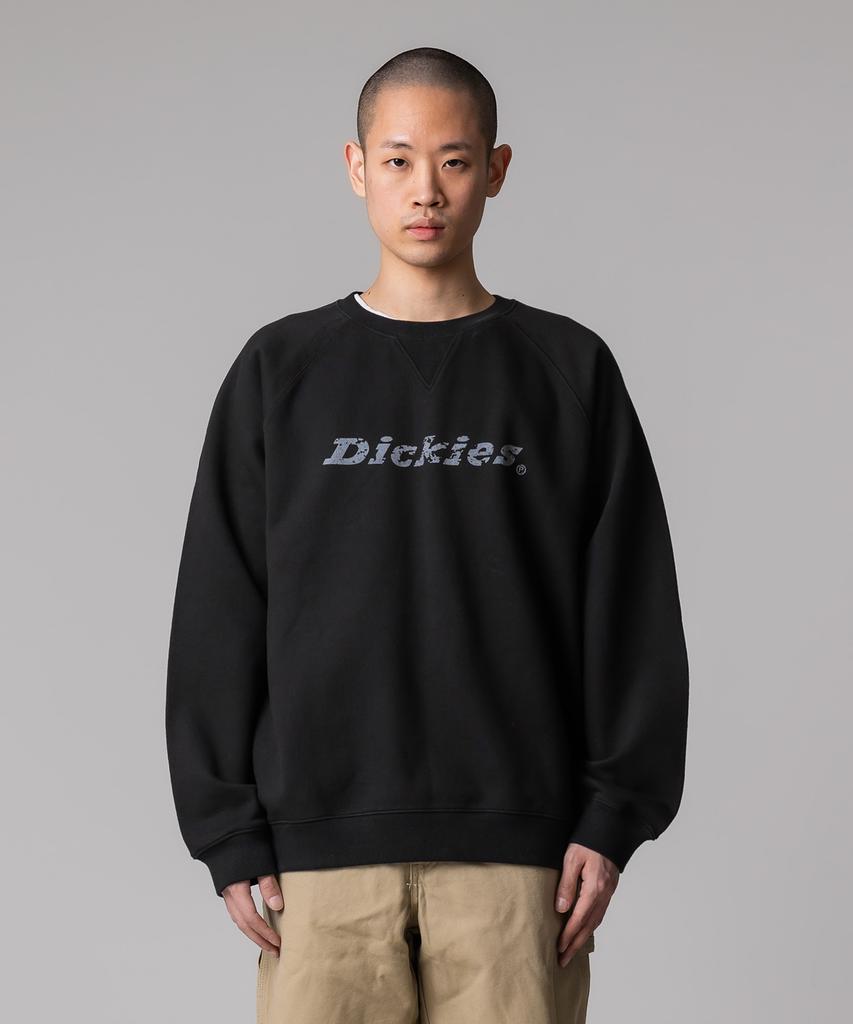 DICKIES Stone Texture Font Logo Sweatshirt Black