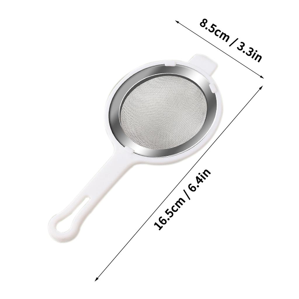 304 Stainless Steel Fine Mesh Flour Sieve Reusable Colander Residue Filter Spoon Detachable Strainer Skimmer Spoon Kitchen Tools