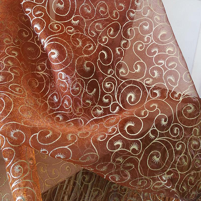 1M Hot Stamping Silver Creative Meteor Pattern Organza Designer Fabric Gauze Tulle Fabric Diy Dress Stage Clothing Decor