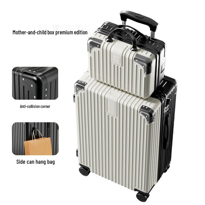20" Vintage Durable Trolley Suitcase - Large Capacity Travel Case for Students