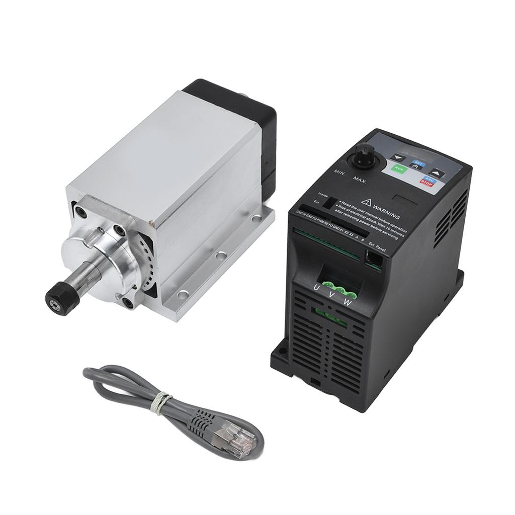 Luftgekühlter Spindelmotor-Kit 0,55 Nm 700 W Bürstenloser Motor und 600 W Antriebsinverter ER11A Spannzange AC 110V