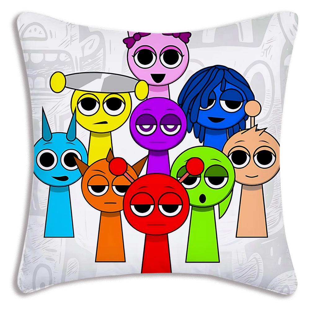 Joc amuzant Pentru S-SprunkiS Huse de Pernă Desene Animate Canapea Decorative Casă Imprimare Față-Verso Pluș Scurt Drăguț Husă Pernă