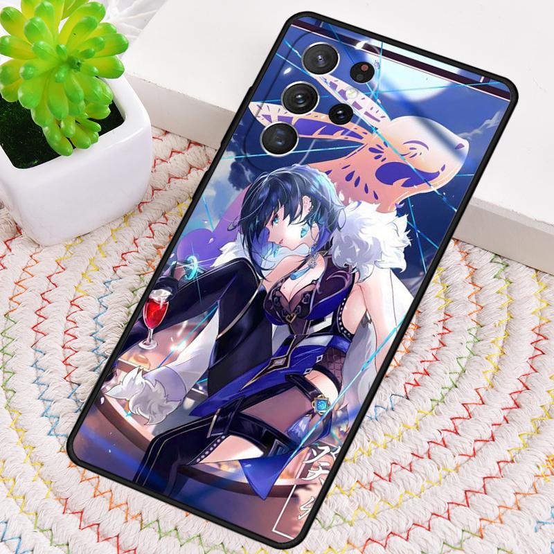 Genshin Impact Yelan Silicone Phone Case For Samsung Galaxy Note 10 Pro S26 S25 S24 S23 S22 S21 Plus S25Ultra Capa Cover