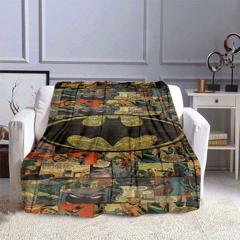 Minimalist Batman Flannel Blanket, Lightweight and Breathable Polyester Blanket, Home Textile Decoration. 75x90cm