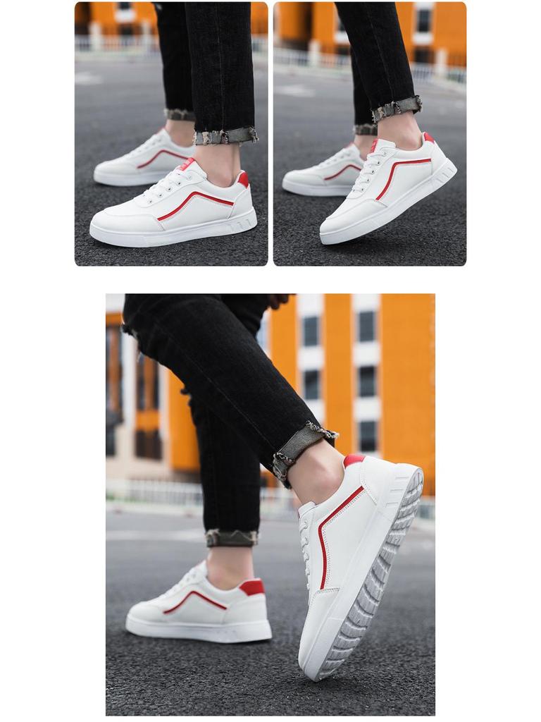 Versatile 2025 Plus Size Men's Fashion Sneakers - All-Season Soft Sole White Shoes