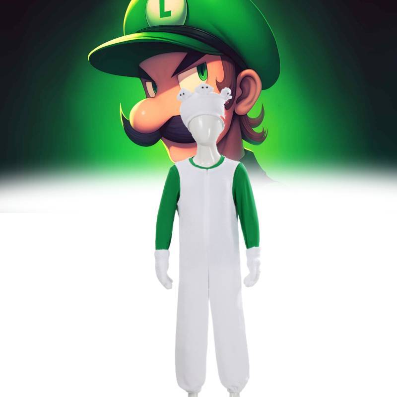 Super Mario Luigi Cosplay Kostüm Für Kinder Und Jugendliche Aus Polyesterstoff