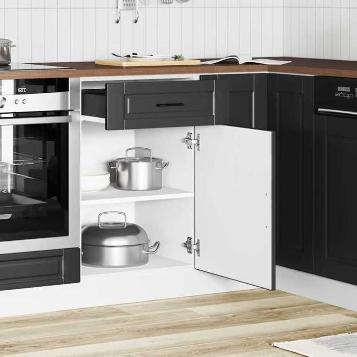 VidaXL Kitchen Cabinet Porto Black Engineered Wood 853958