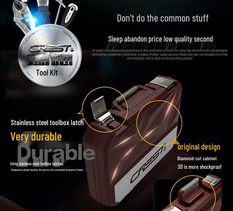 100-Piece Electric Drill & Tool Set with Carrying Case - Essential Household Kit with Free Shipping