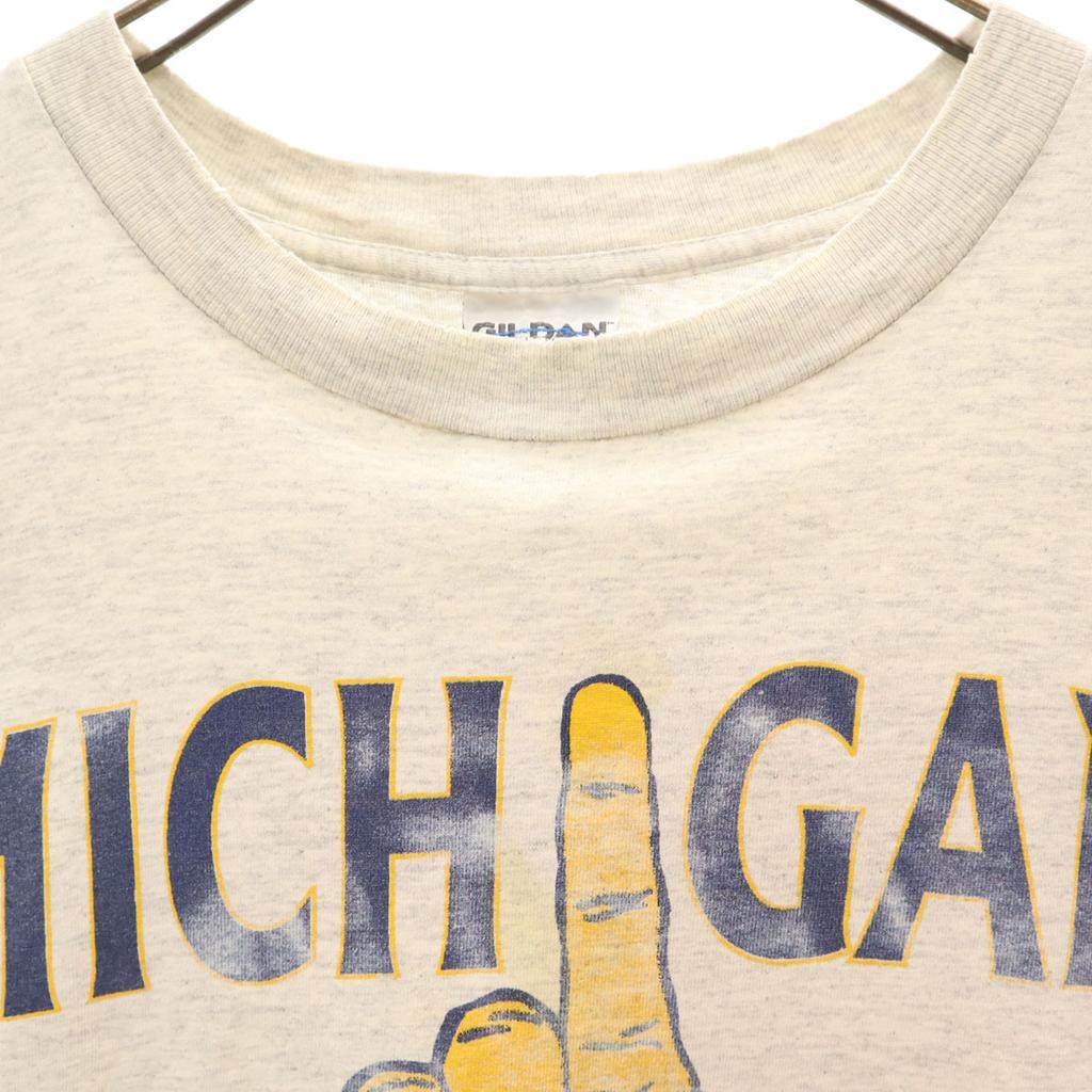 Gildan 90s Old Embroidered Tag University of Michigan Short Sleeve College T-shirt Men's Used