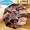 Custom Name Umbrella BT K-pop Collage Vibes Umbrella 8-Frame for Travel, Camping, Casual Lightweight Portable, Essential for Family Gifts