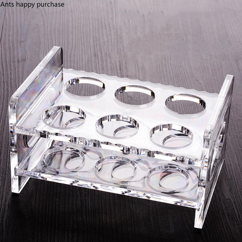 Shot Glass Set White Wine Glass Acrylic Cup Holder Drinkware Set Spirit Glass Bar KTV Wine Glass Holder Glass Cup Storage Rack