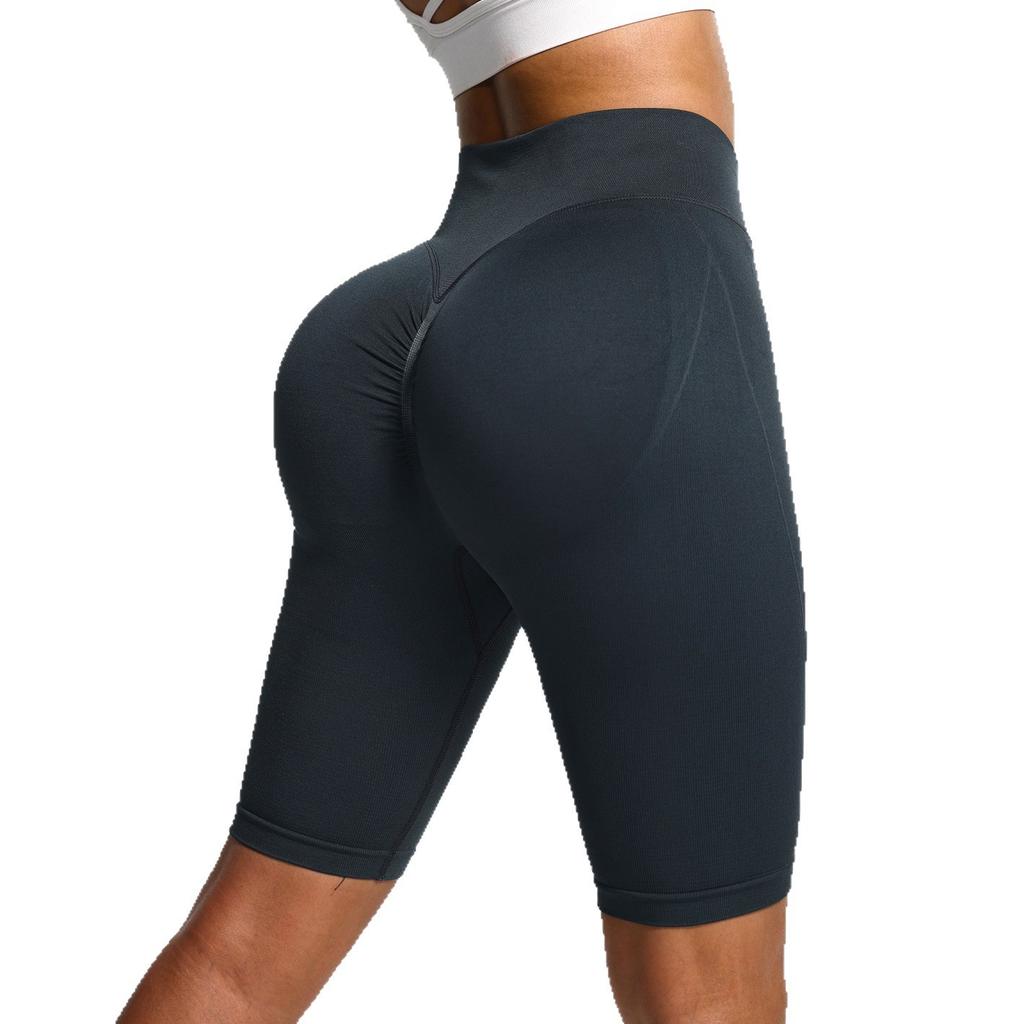 Sports shorts, European and American new high-waisted yoga pants, women's fitness hip-lifting running fitness pants, yoga