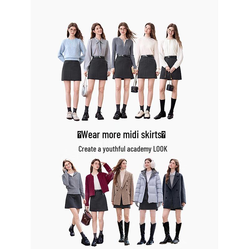 Betu Women's A-Line Short Skirt with Belt