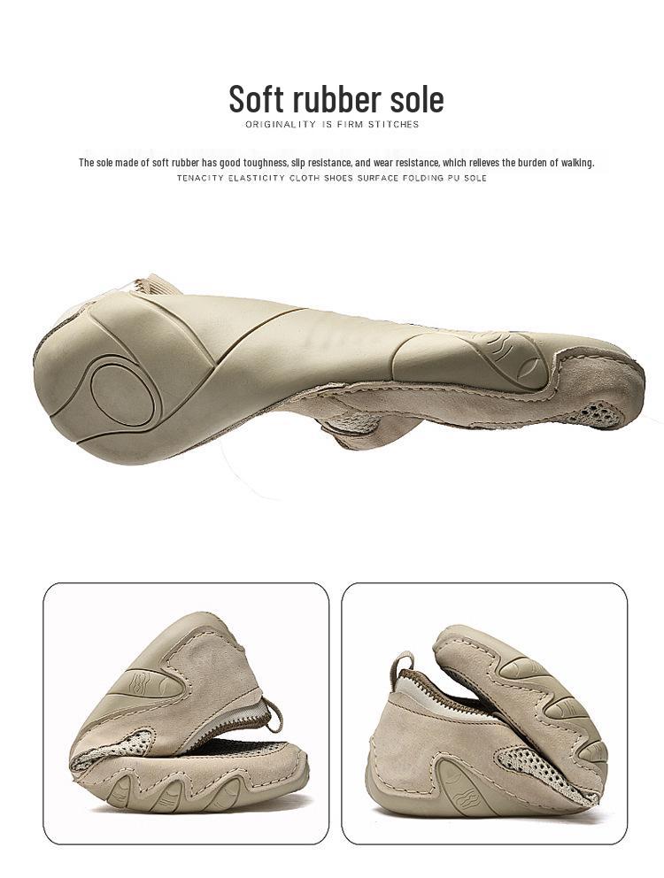 2021 Men's Summer Mesh Octopus Loafers: Breathable Slip-On Leather Casual Driving Shoes