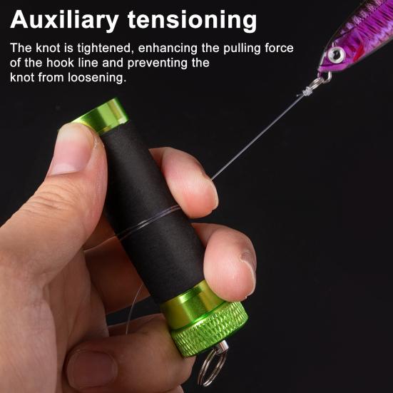 

Fishing Knot Puller Portable Line Dragger with Hanging Hole Compact Design Non-Slip Line Knotting Tool Fishing Accessories сірий
